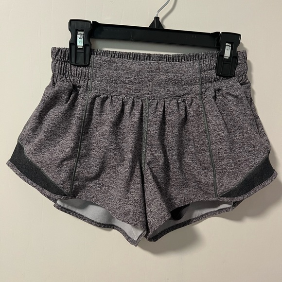 Lululemon Hotty Hot Athletic shorts, with side pocket, gray/black color - Picture 1 of 6